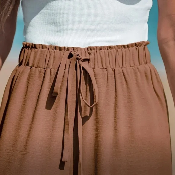 Cupshe Summer Lovin’ Drawstring Wide-Leg Pants - Picture 3 of 6